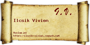 Ilcsik Vivien névjegykártya